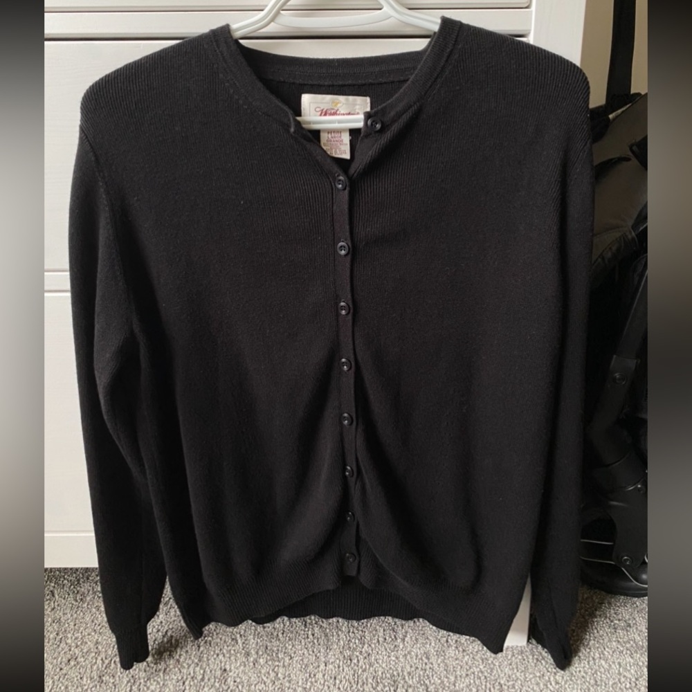 Worthington Vintage Classic Black Cardigan (M) Practical Magic vibe Sally Owens